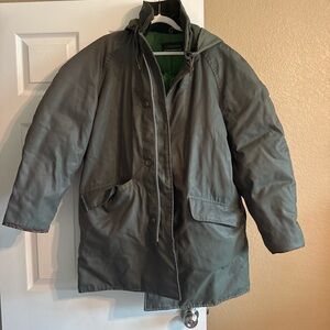 Vintage Falcon Brand Woods Down Hunting Parka Made in Canada Hooded Coat Size L
